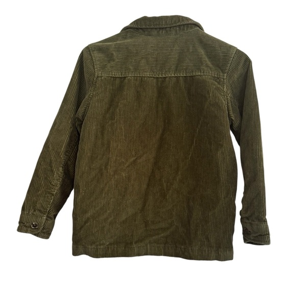 Cat and Jack Olive Green Corduroy Shirt Top Jacket Button Up Boys Size M 8 - Picture 3 of 4